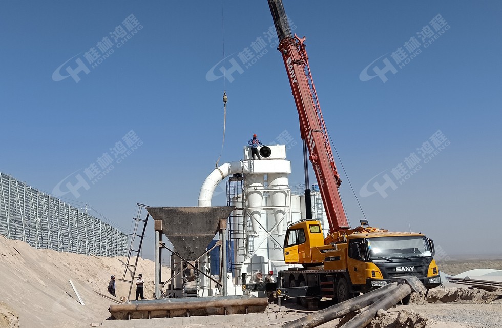 HCQ1500擺式磨粉機寧夏客戶安裝現場 HCQ1500擺式磨粉機寧夏客戶安裝現場